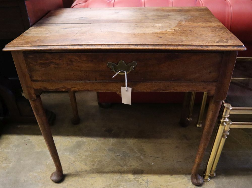 A George III mahogany pad foot side table, width 76cm depth 50cm height 71cm